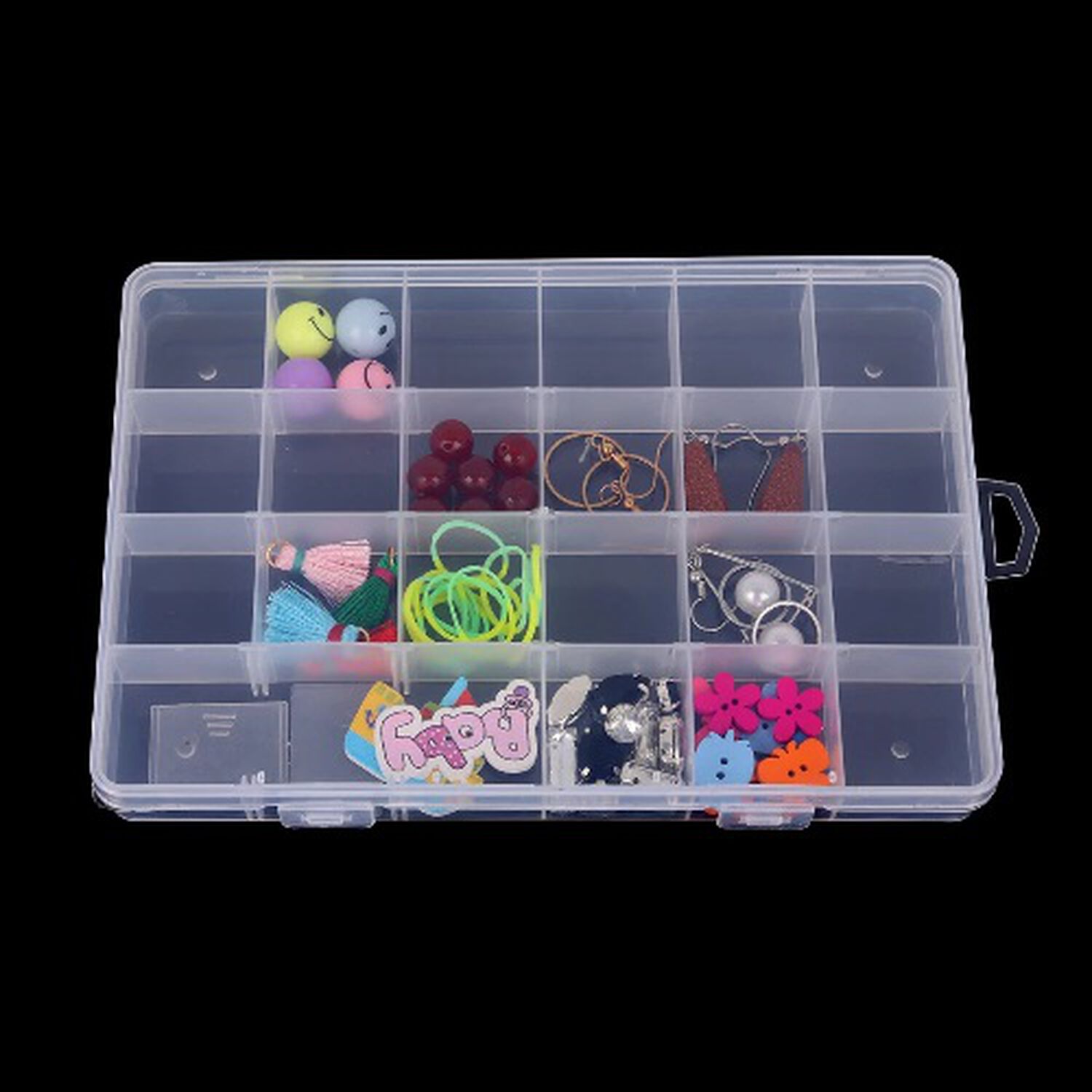 Caja Organizadora Ajustable 24 Espacios Para Joyas, Tornillos, Pastillas, Mostacillas image number 2.0