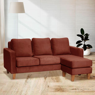Seccional Venecia Intercambiable Tela Velvet Chocolate
