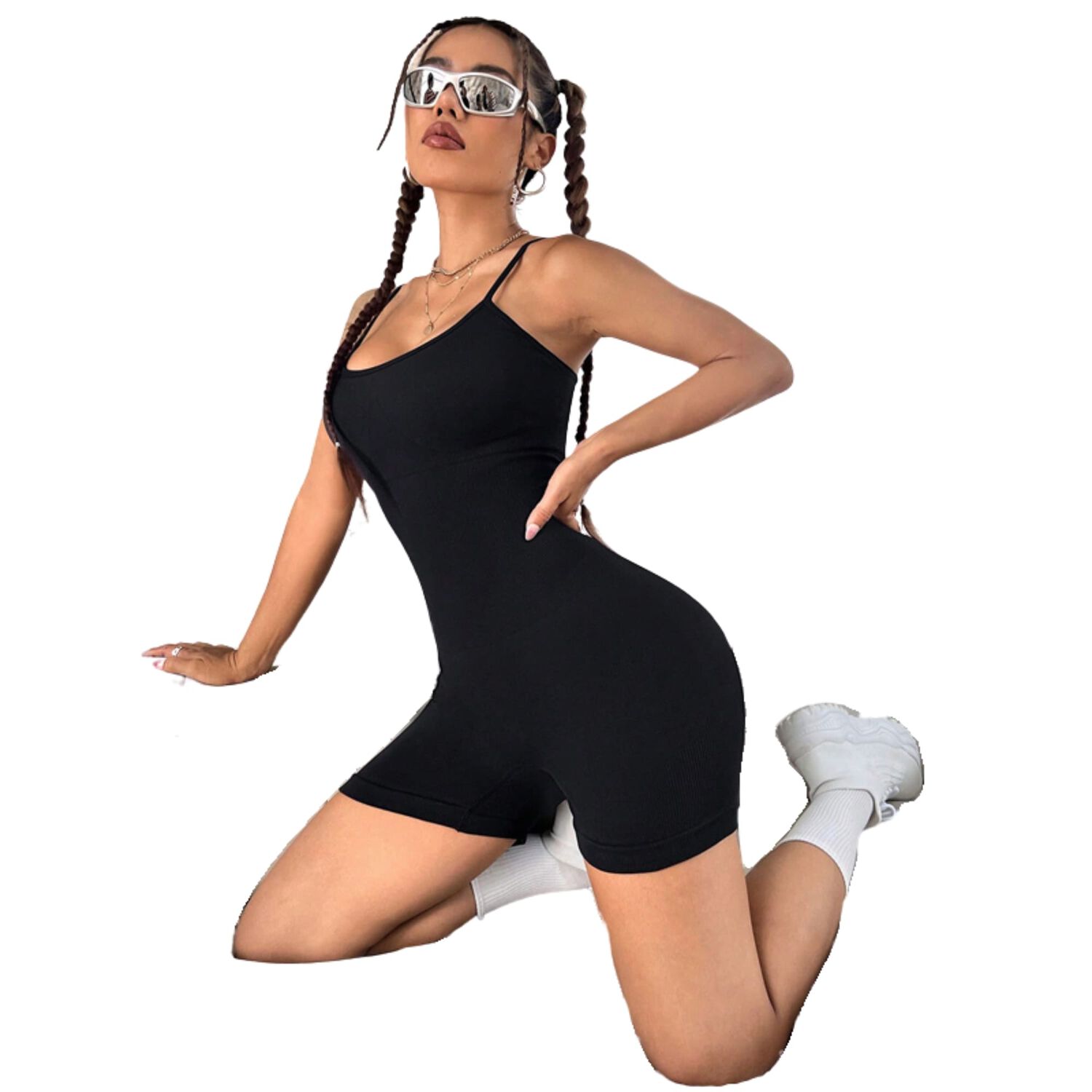 Enterito Push Up Sin Mangas Corto Sukha Negro image number 3.0