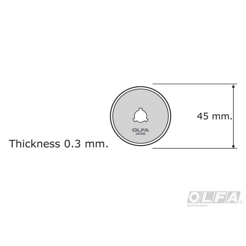 Cuchillo Olfa Rotativo Para Tela 45 Mm Aqua image number 4.0