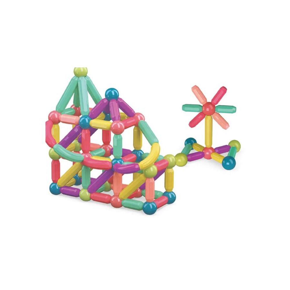Juguete Set Bloques Construcci&oacute;n Magn&eacute;ticos Ni&ntilde;os 64 Pzas image number 0.0