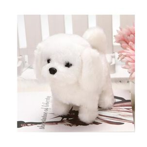 Juguete Peluche Perro Cachorro Interactivo Blanco Infantil