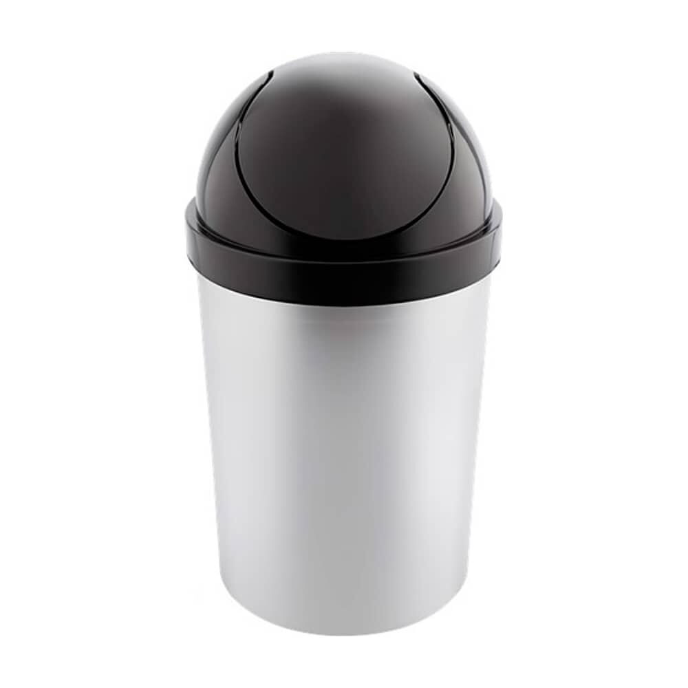 Basurero Metalizado Magaly Con Tapa Vaiven 9 Lts image number 0.0