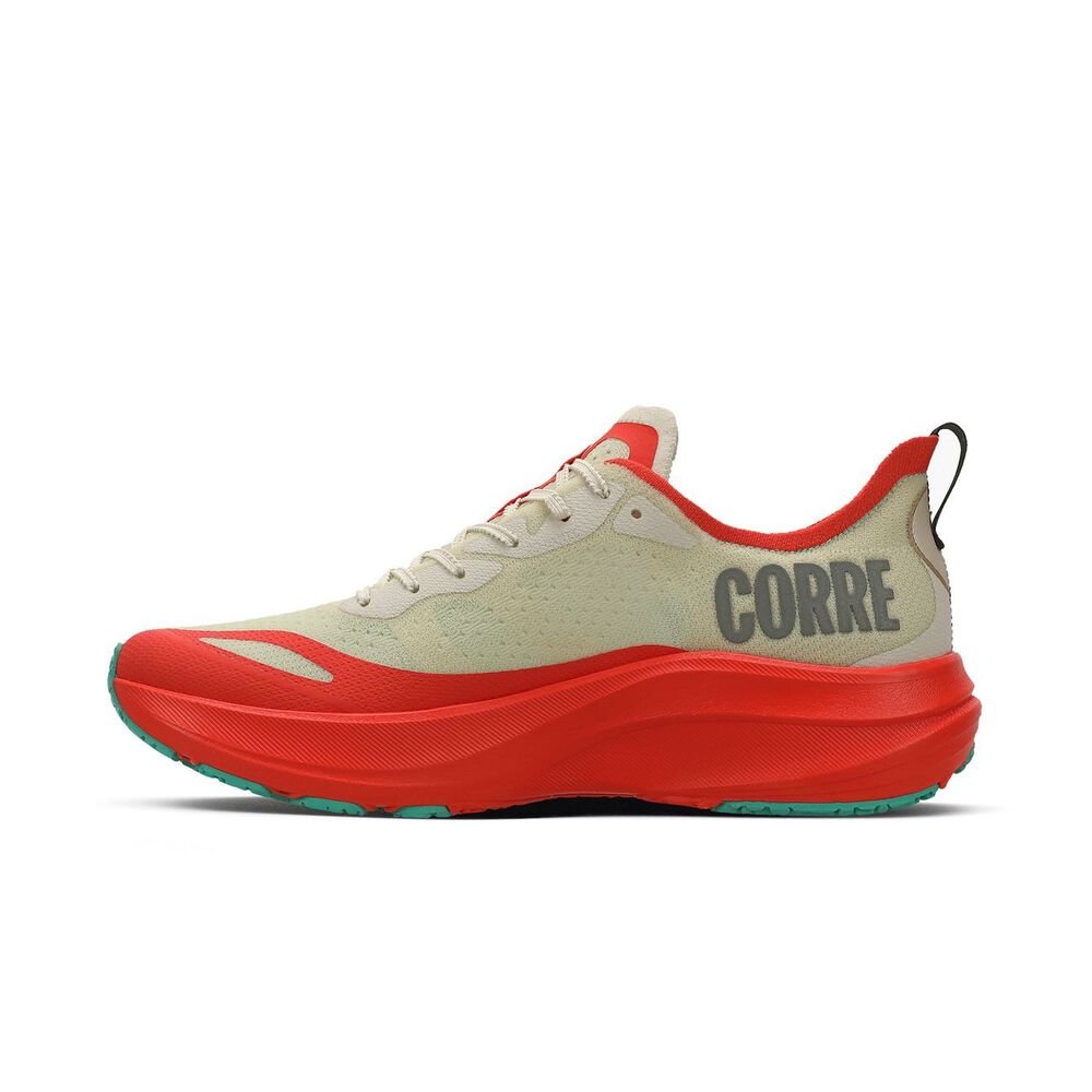 Zapatilla Running Mujer Corre 4 Celeste/rojo/arena image number 2.0