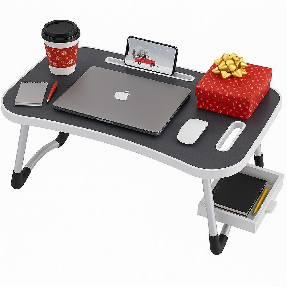 Escritorio Portátil Madera Usb Y Posavaso Plegable image number 3.0