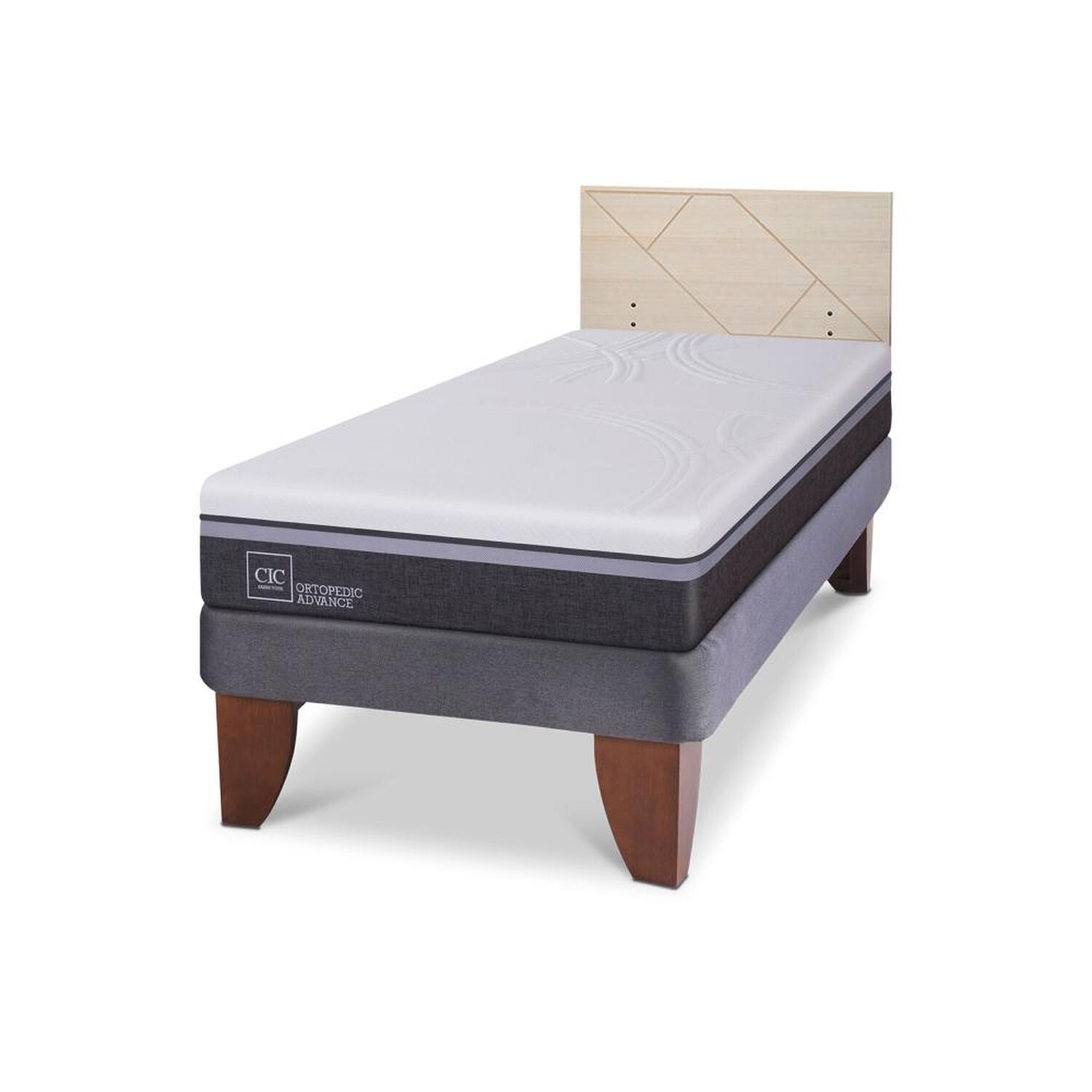 Cama Europea Cic Ortopedic Advance / 1.5 Plazas / Base Normal + Respaldo image number 4.0