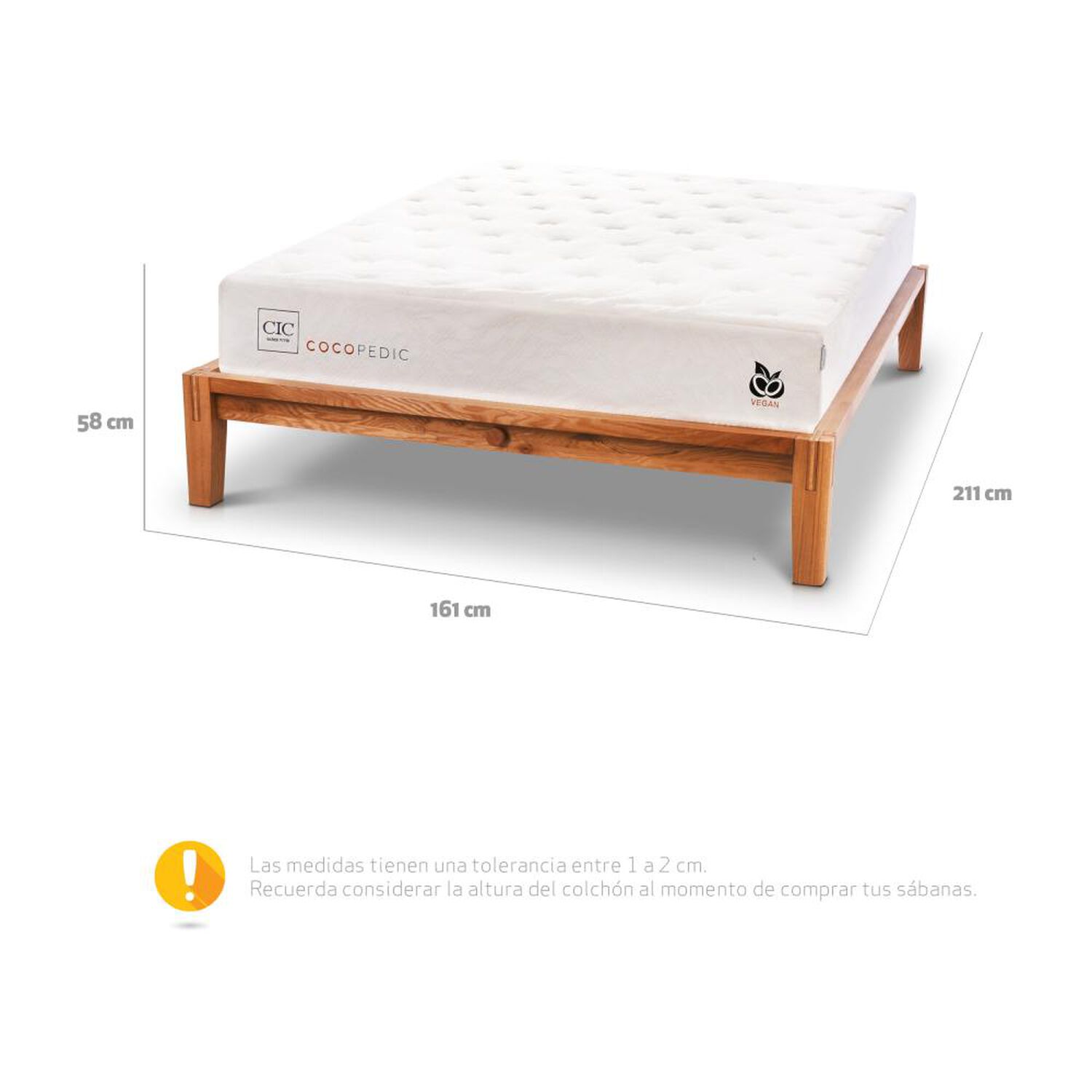 Cama Europea Cic Cocopedic / 2 Plazas / Base Normal image number 4.0