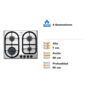 Encimera A Gas Ursus Trotter UT Prime GT4 / 4 Quemadores