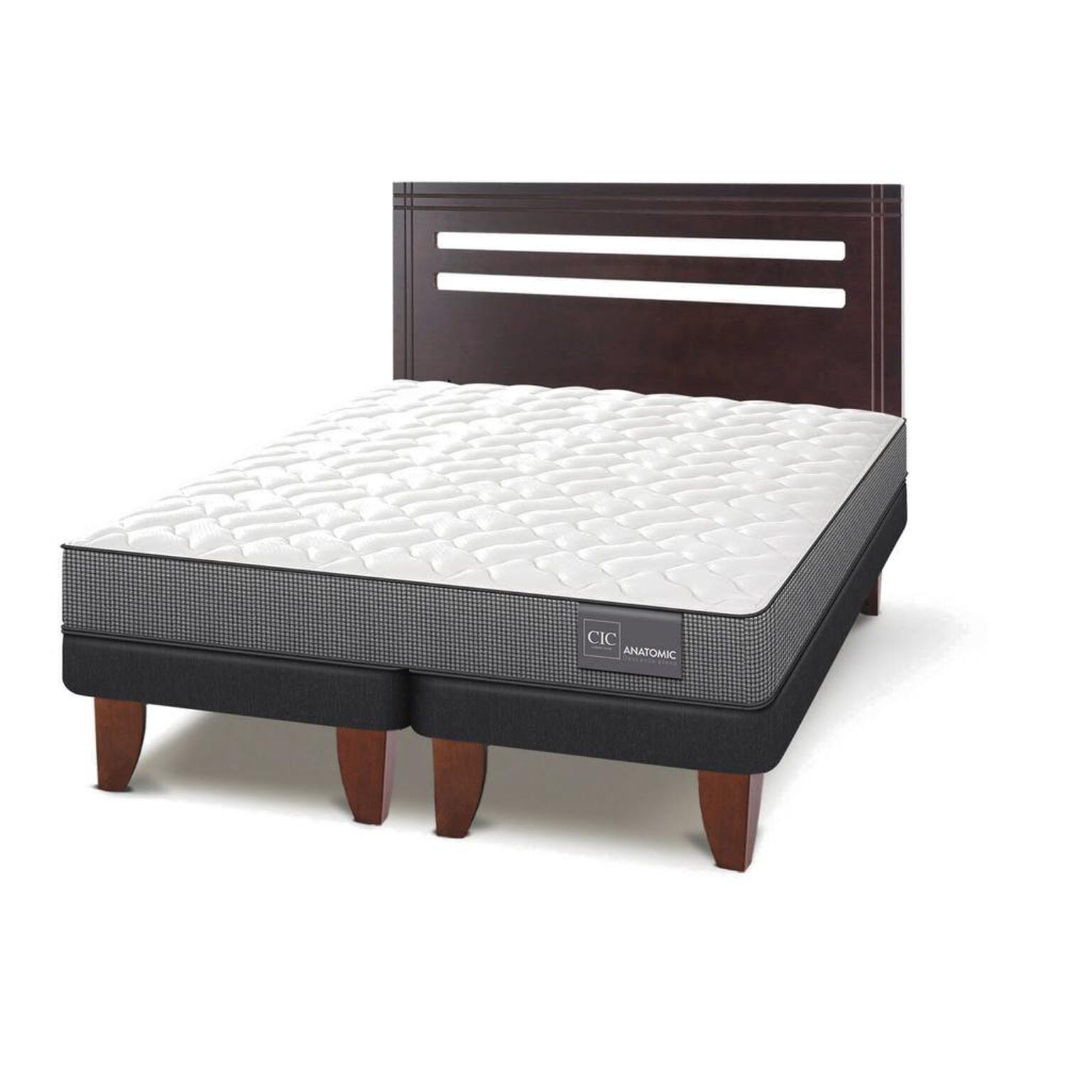 Cama Europea Cic Anatomic / 2 Plazas / Base Dividida + Respaldo image number 2.0