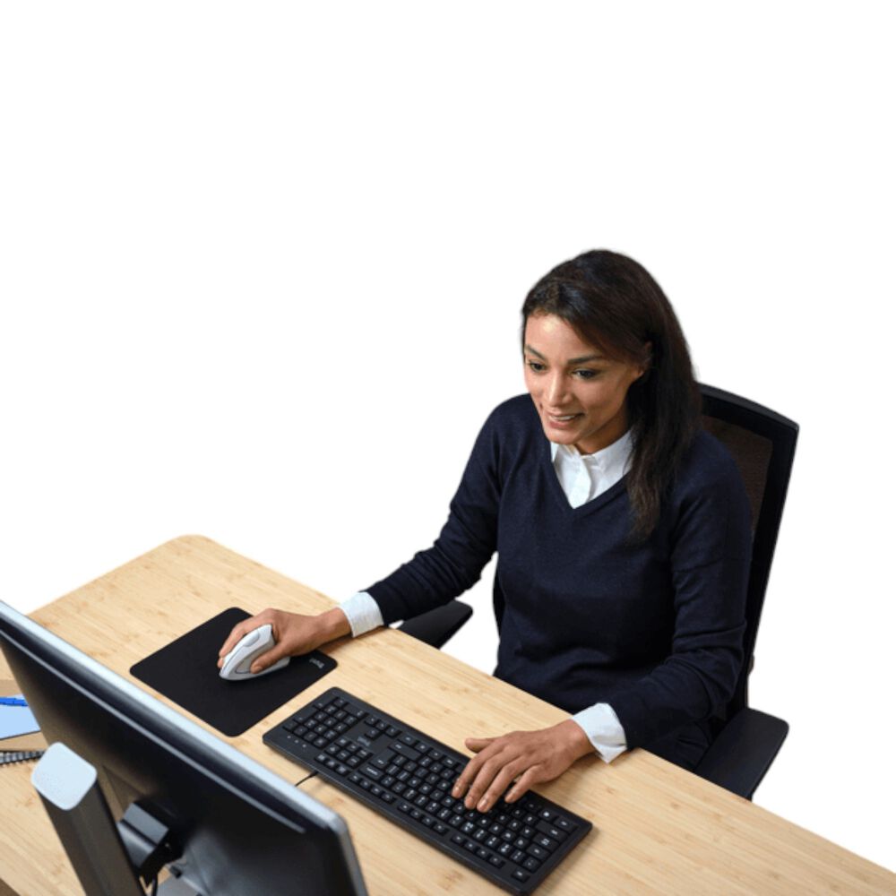 Mouse Vertical Inal&aacute;mbrico Ergon&oacute;mico Trust Verto White image number 6.0