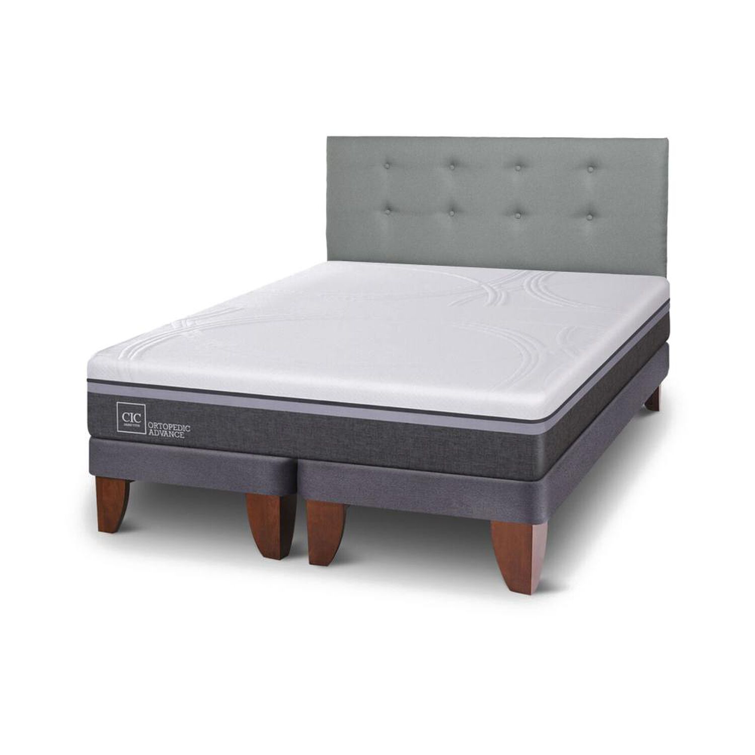 Cama Europea Cic Ortopedic Advance / 2 Plazas / Base Dividida + Respaldo image number 3.0