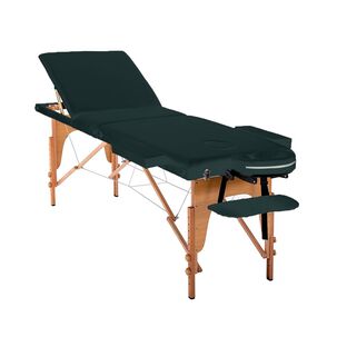 Camilla De Masaje Plegable 3 Cuerpos Madera Verde Delux