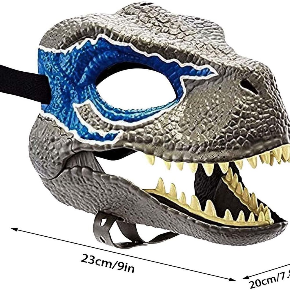 Mascara Infantil De Dinosaurio Velociraptor Blue Disfraces image number 2.0