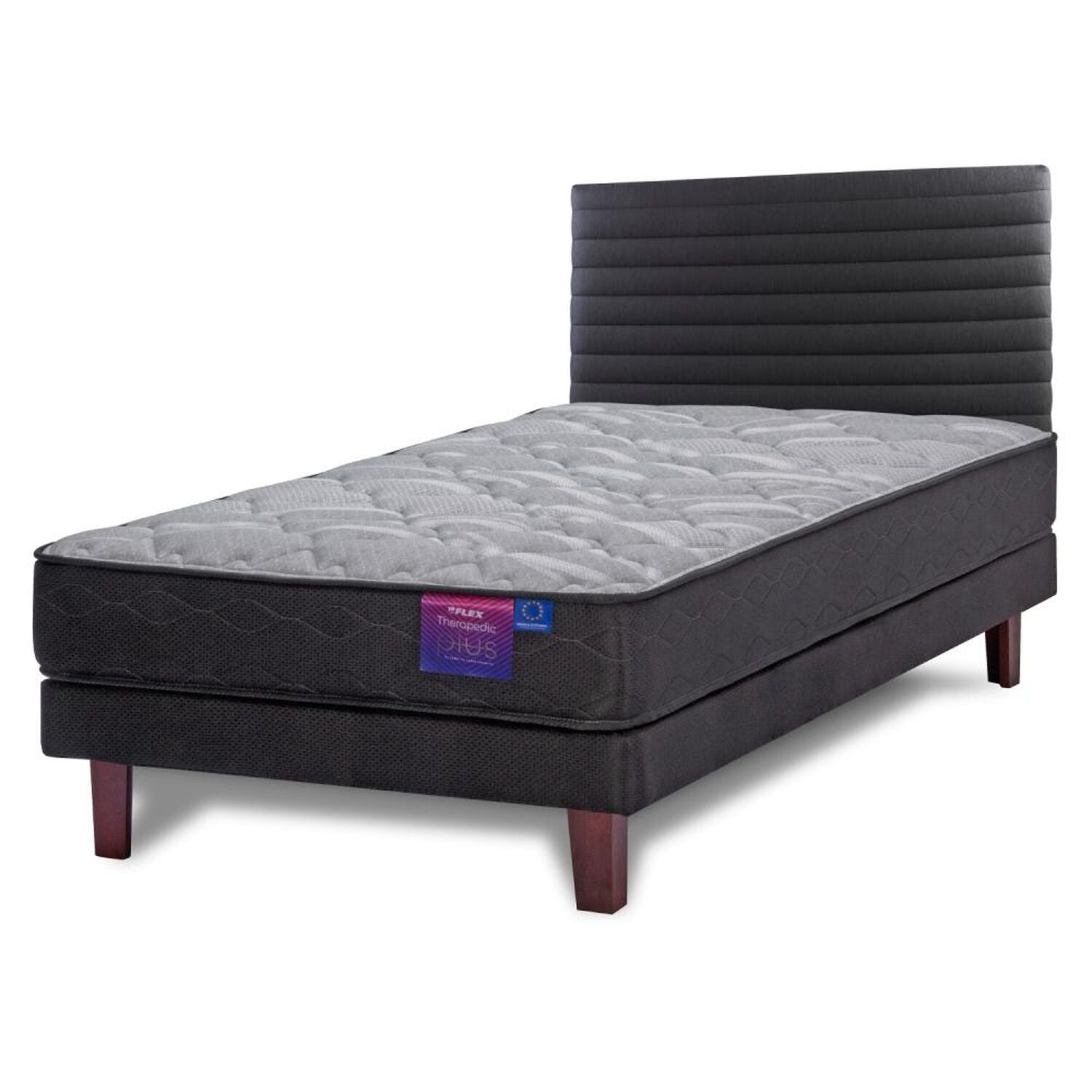Cama Europea Flex Therapedic Plus / 1 Plaza / Base Normal + Respaldo image number 0.0