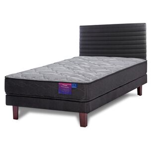 Cama Europea Flex Therapedic Plus / 1 Plaza / Base Normal + Respaldo