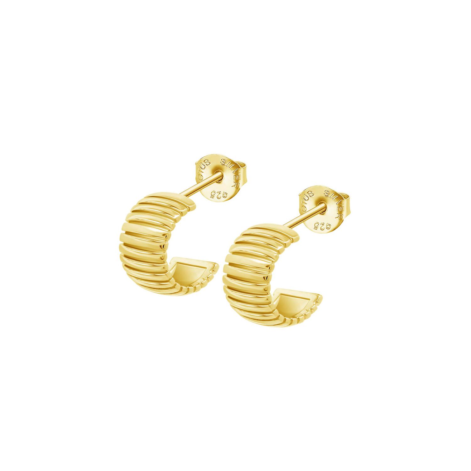 Aros Lp3782-4/2 Lotus Silver Mujer Hoops image number 0.0