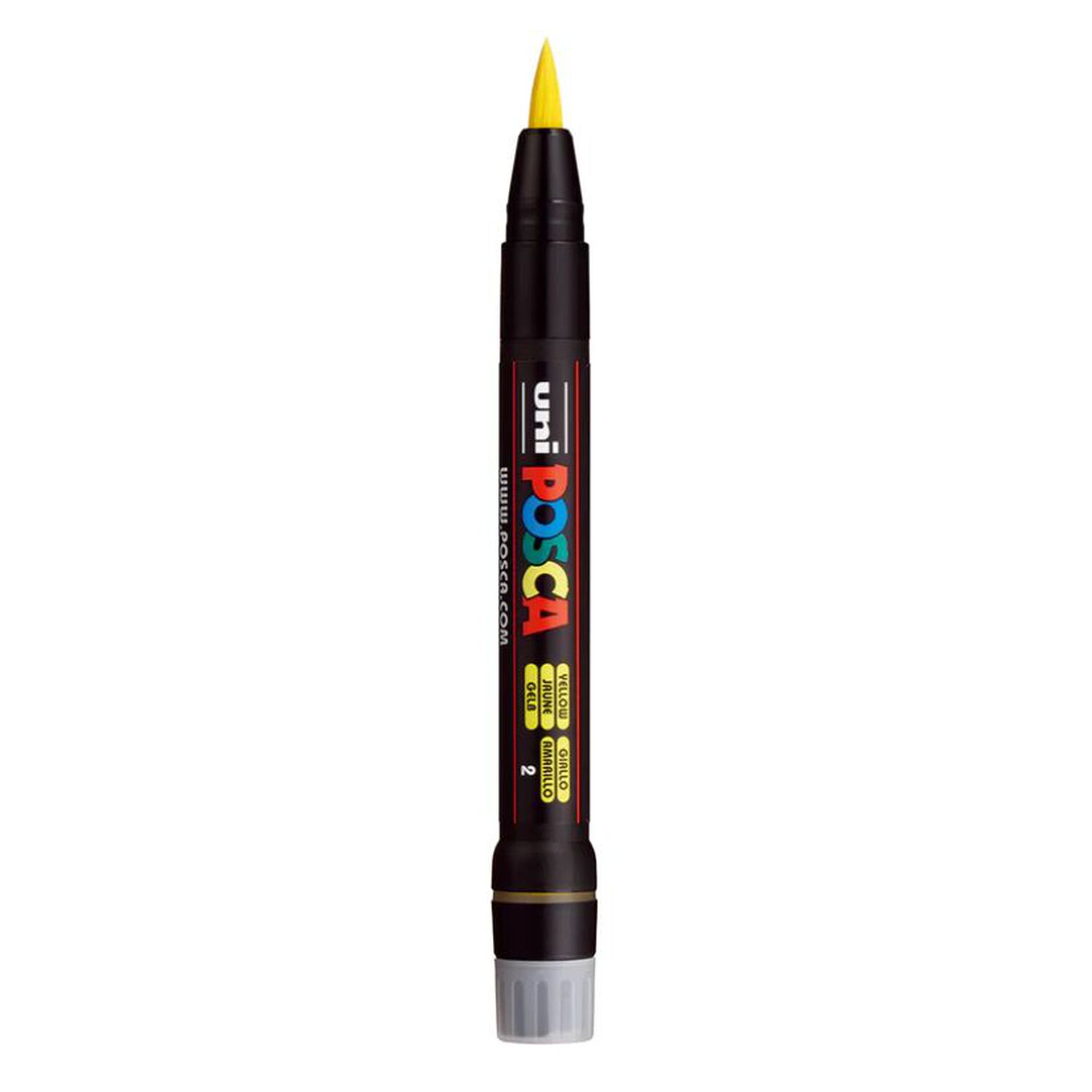 Marcador Acrilico Pincel Amarillo Pcf-350 Posca image number 1.0