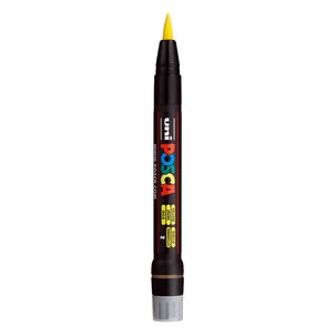 Marcador Acrilico Pincel Amarillo Pcf-350 Posca
