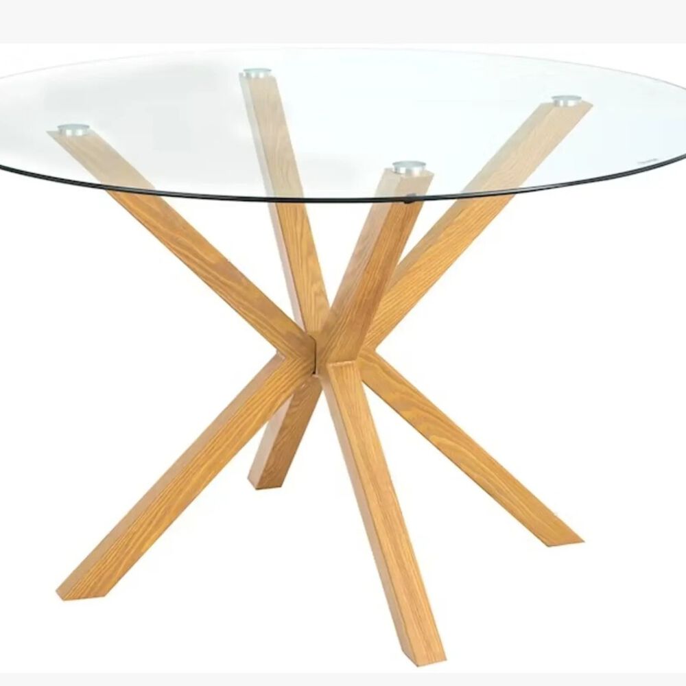 Comedor Warwick 100cm + 4 Sillas Capitonne Ecocuero Vintage Beige image number 2.0