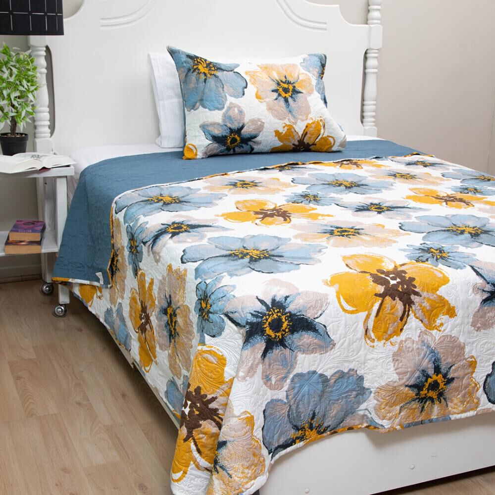 Quilt Doral Flores / 1.5 Plazas image number 1.0