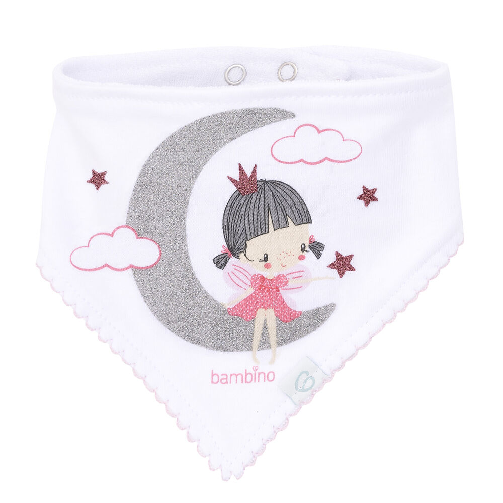 Set 2 Babero Bandana Gris Niña Luna image number 2.0