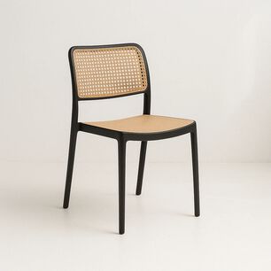 Silla De Restaurant O Terraza Comedor Hoffman Enrejada - Negra