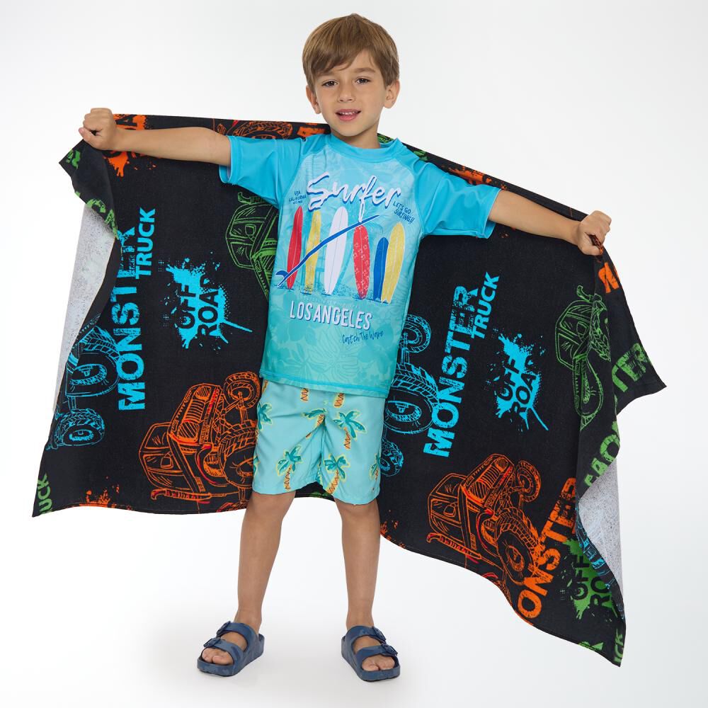 Toalla De Playa Con Bolso Casaideal Monster / 70 X 140 Cm image number 0.0