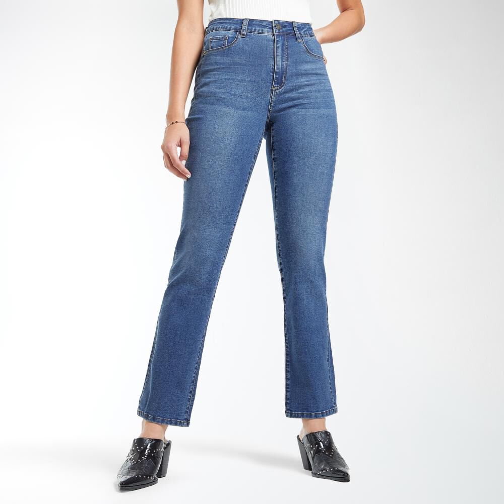 Jeans Tiro Medio Recto Mujer Kimera en Oferta | Hites.com