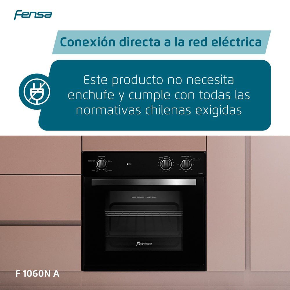 Horno Empotrable El&eacute;ctrico 66l F 1060n A Negro image number 7.0