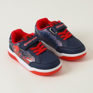 Zapatilla Infantil Con Luces Niño Spiderman Azul