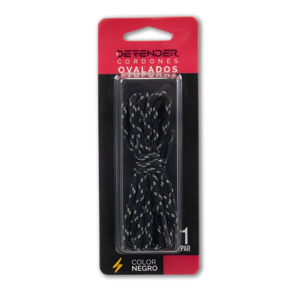 Cordones Defender Ovalado Negro Large image number 1.0