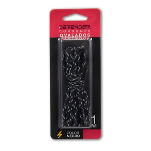 Cordones Defender Ovalado Negro Large