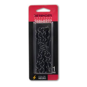 Cordones Defender Ovalado Negro Large