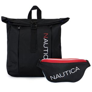 Mochila Bend + Banano Kappa Negro Nautica