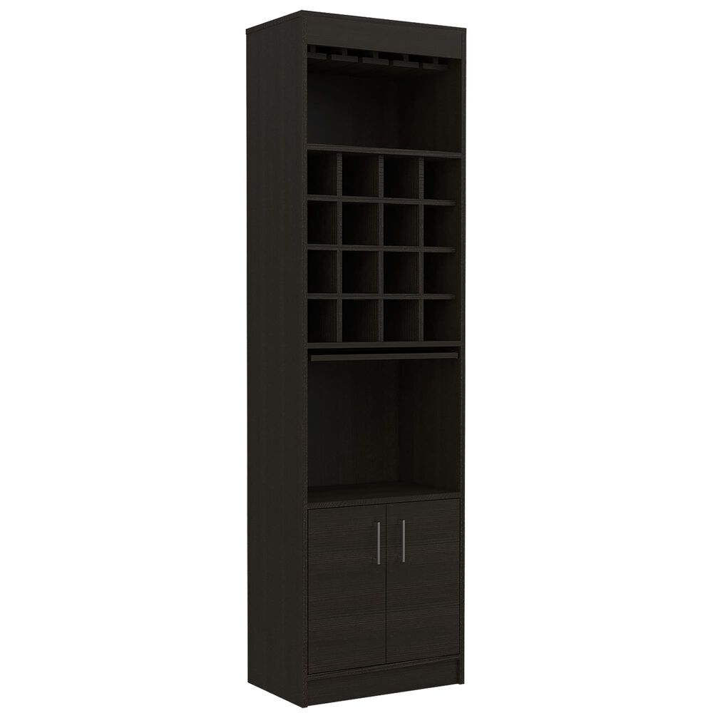Bar Alto 2 Puertas 16 Botelleros 180 Cm X 32 Cm X 51 Cm Negro image number 0.0