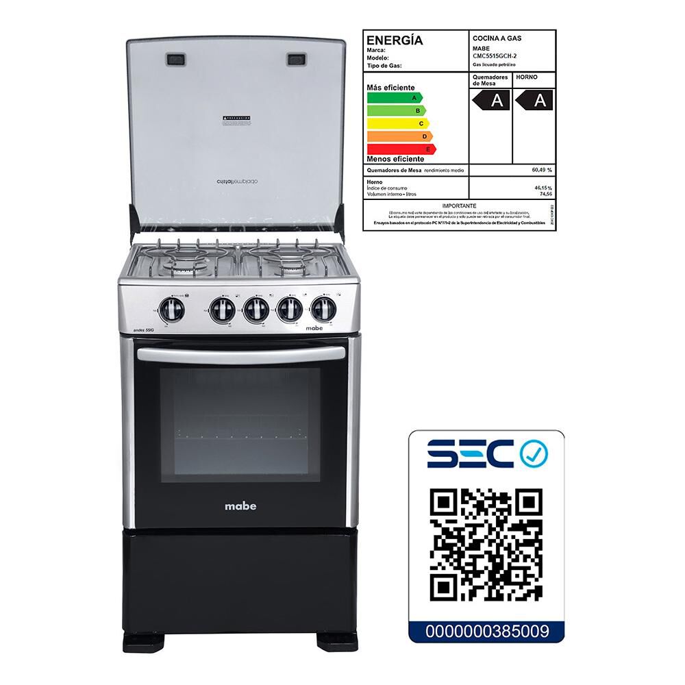 Cocina Mabe CMCC5515GCH-2 / 4 Quemadores image number 6.0