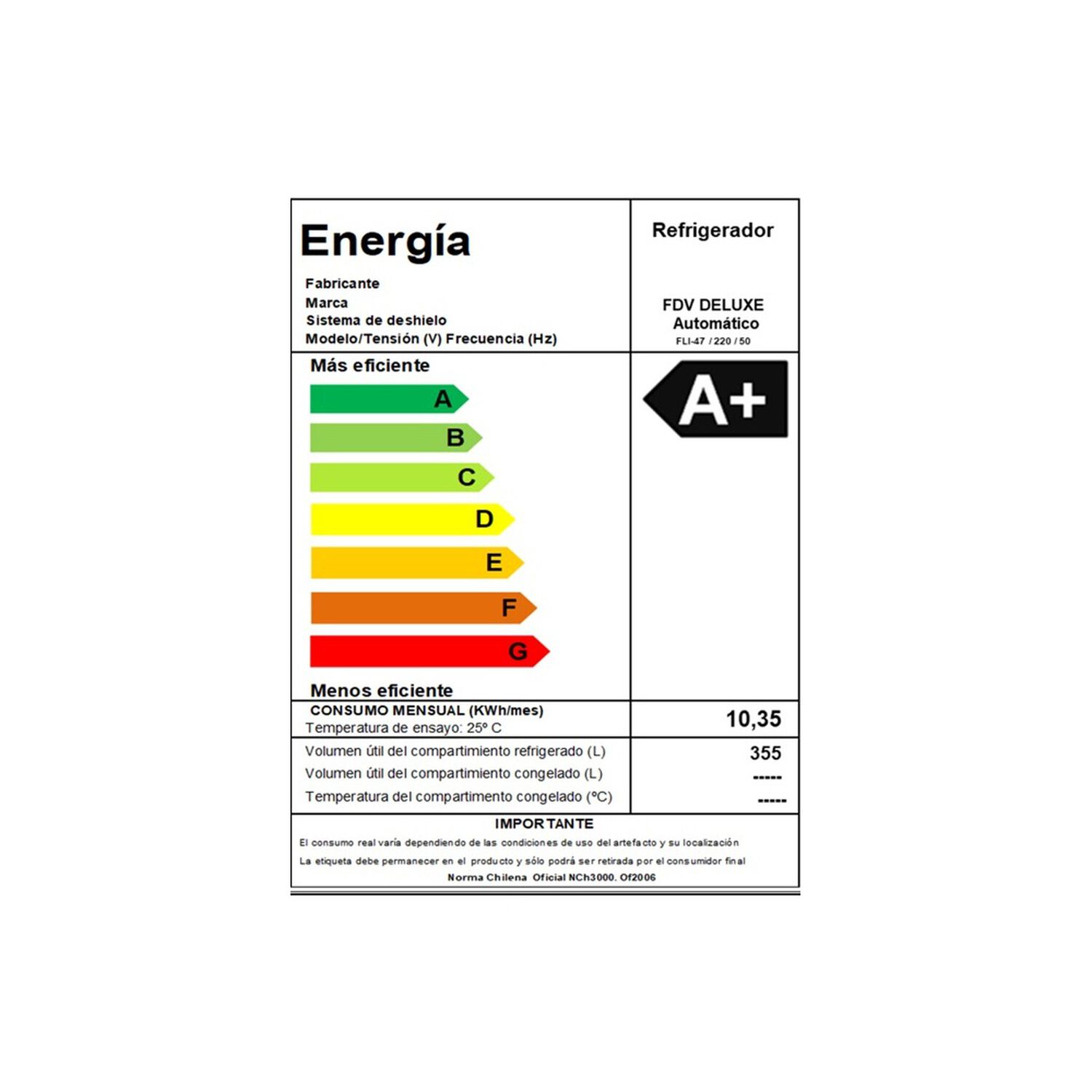 Refrigerador Fdv Deluxe Prestige Chef 355 Lts image number 11.0