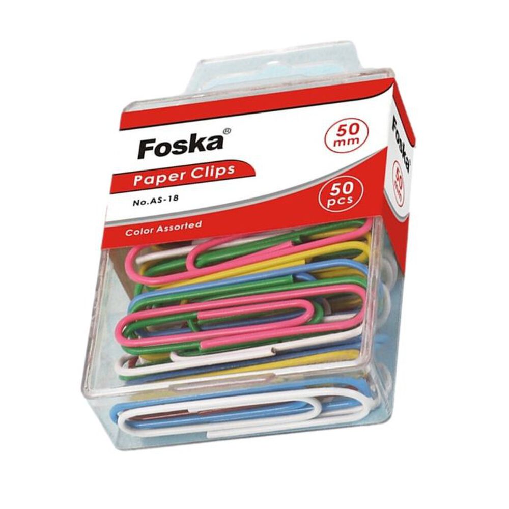 Clips De Colores 33 Mm 100 Und As-17 Foska image number 0.0