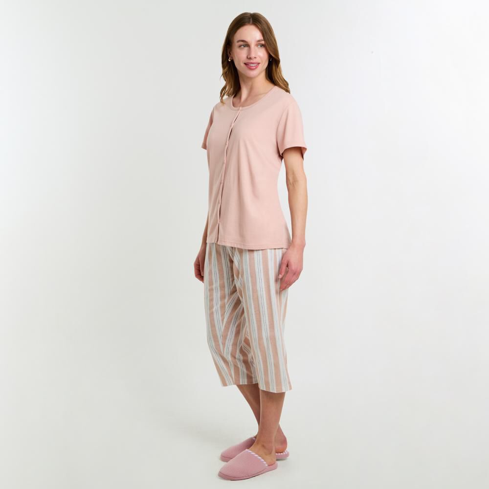 Pijama Capri Manga Corta Mujer Lesage image number 2.0