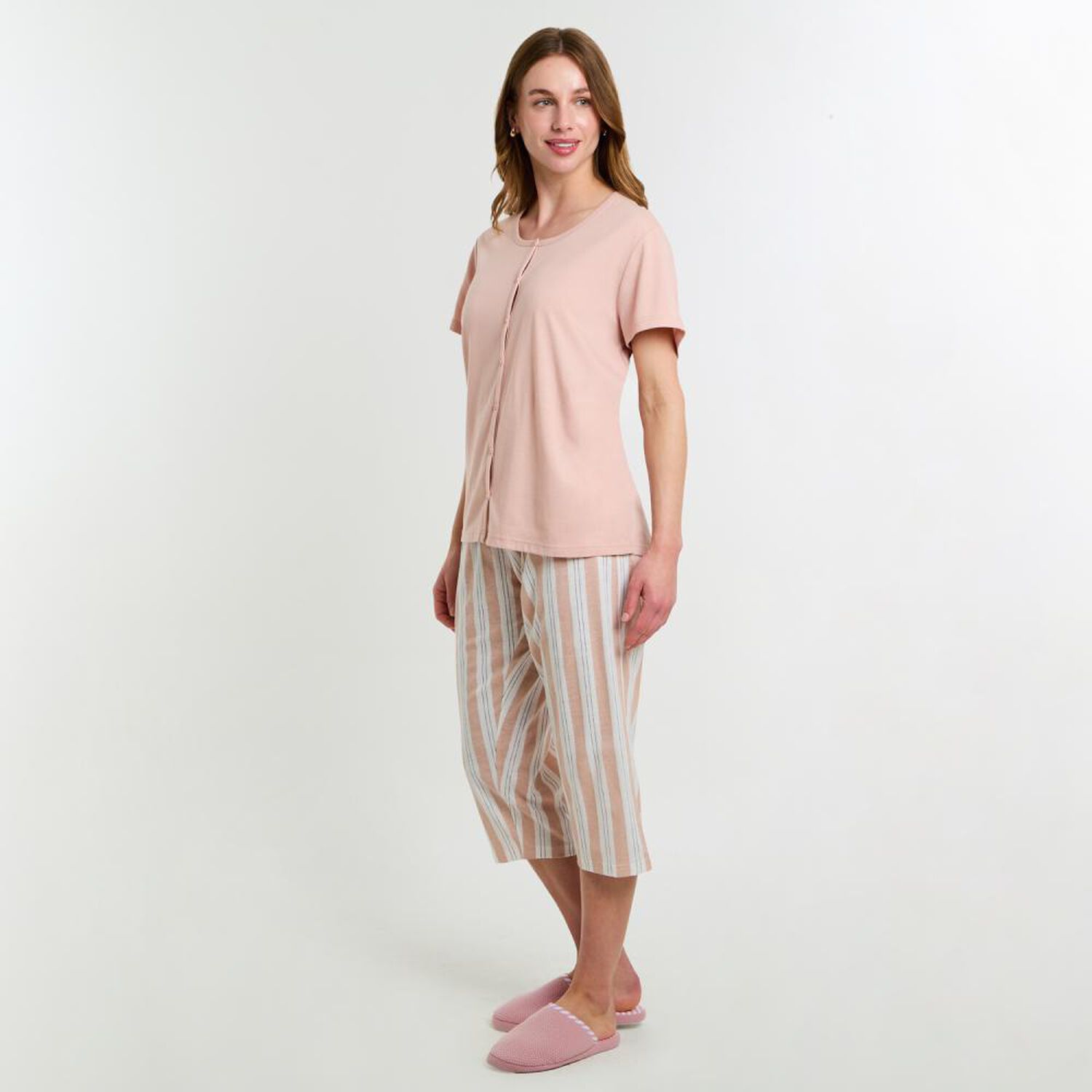 Pijama Capri Manga Corta Mujer Lesage image number 2.0