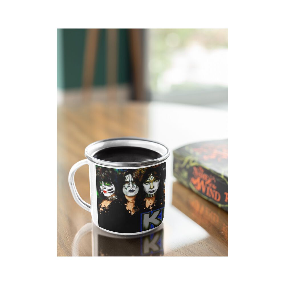 Taza Enlozada Lechera De Kiss Bandas De Rock image number 1.0
