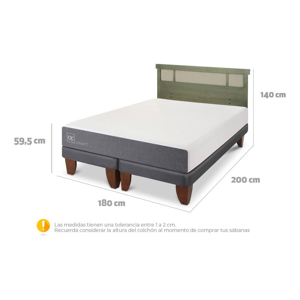 Cama Europea Cic Smart / King / Base Dividida + Respaldo image number 5.0