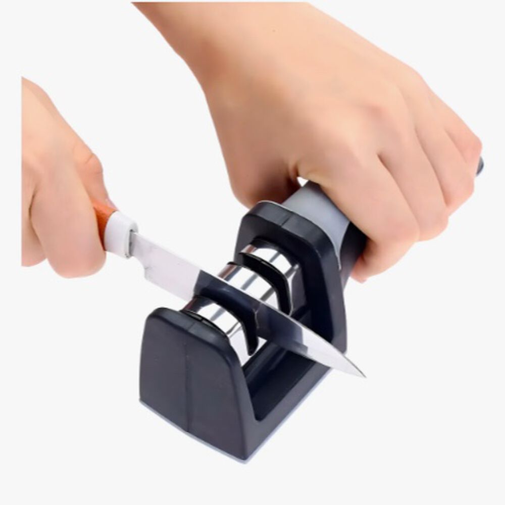 Afilador Cuchillo Tijera Cocina 2 Ranuras Acero Y Cer&aacute;mica image number 2.0