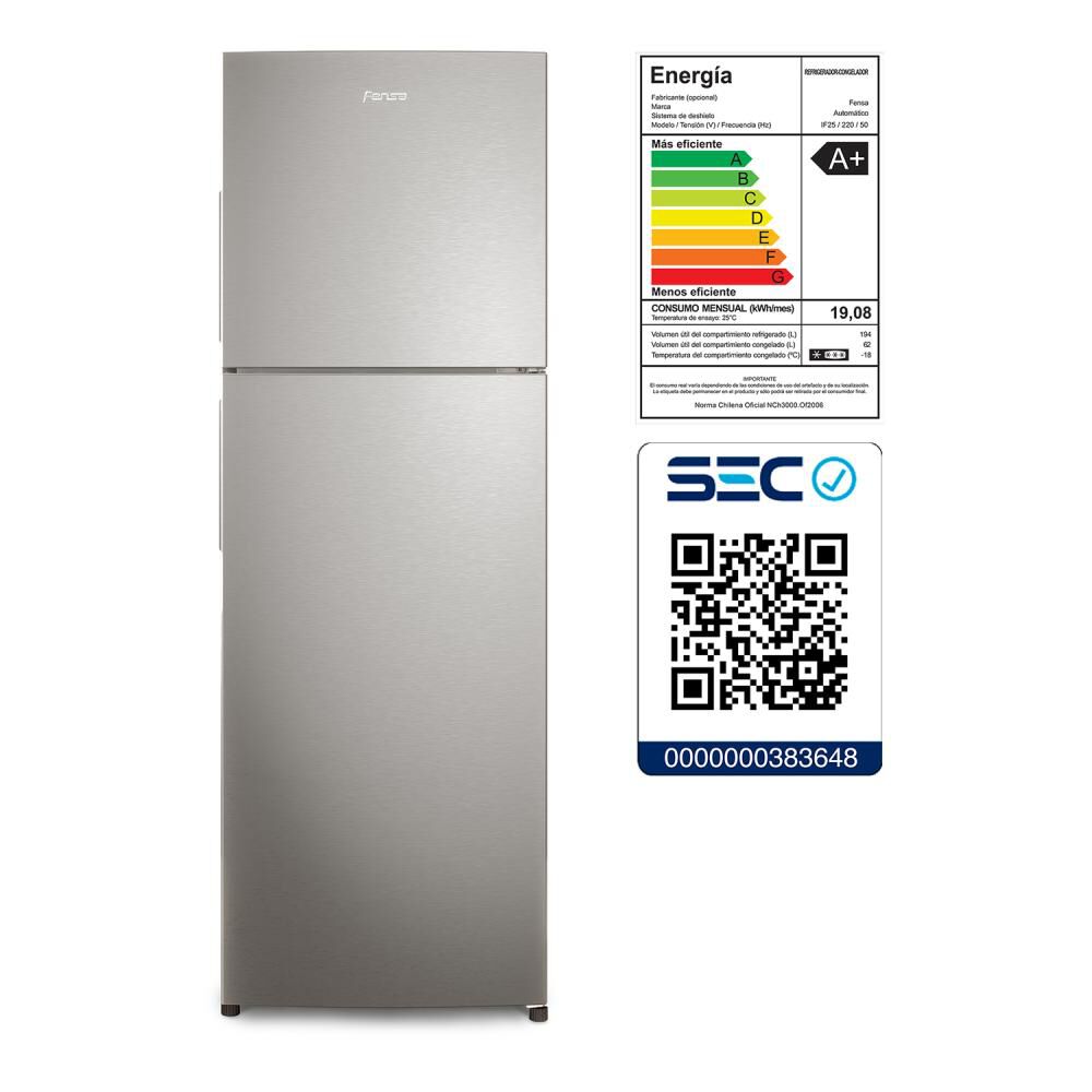 Refrigerador Top Freezer Fensa IF25 / No Frost / 256 Litros / A+ image number 7.0