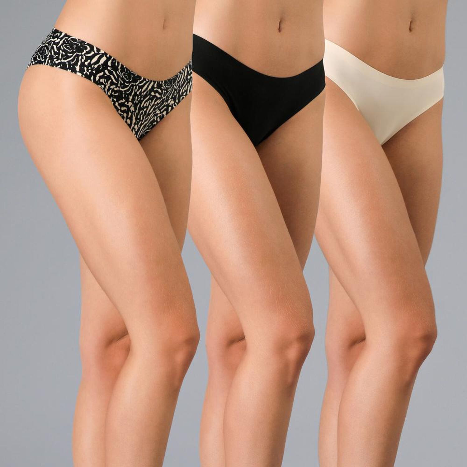 Pack 3x Bikini Microprint Bonded Flores image number 0.0