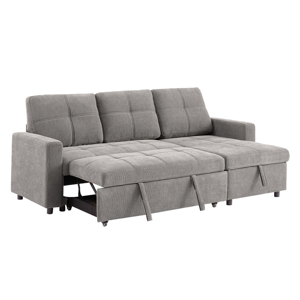 Sof&aacute; Cama 3 Cuerpos Gris 216x106x91cm Almacenaje image number 4.0