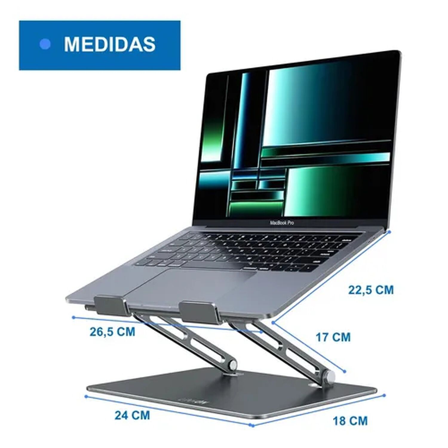 Soporte Base Elevador Notebook Computadora Portatil Plegable image number 2.0