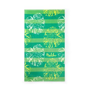 Toalla De Playa Casaideal Hojas Verdes / 100 x 180 Cm