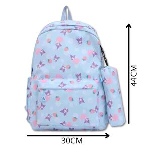 Mochila Kuromi Bolso Escolar Juvenil Sanrio Estilo Kawaii Sky Blue