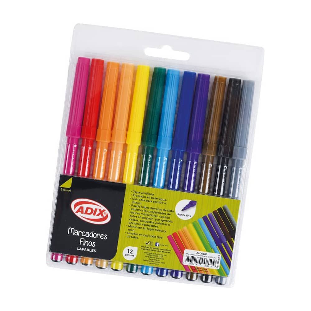 Pack X 20 Set De 12 Marcadores Punta Fina Para Manualidades Y Trabajos Escolares image number 4.0